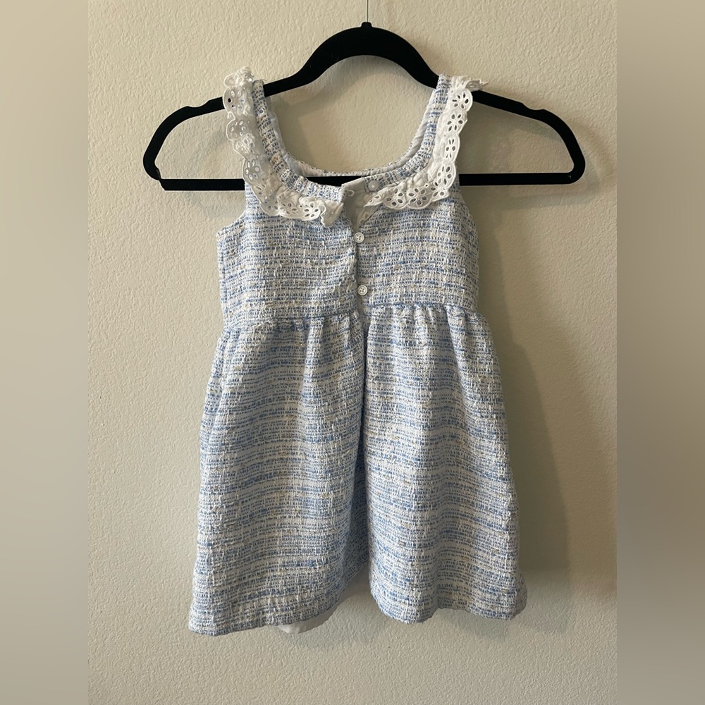 Janie and jack eyelet trim Boucle dress 12-18 months - Picture 4 of 4